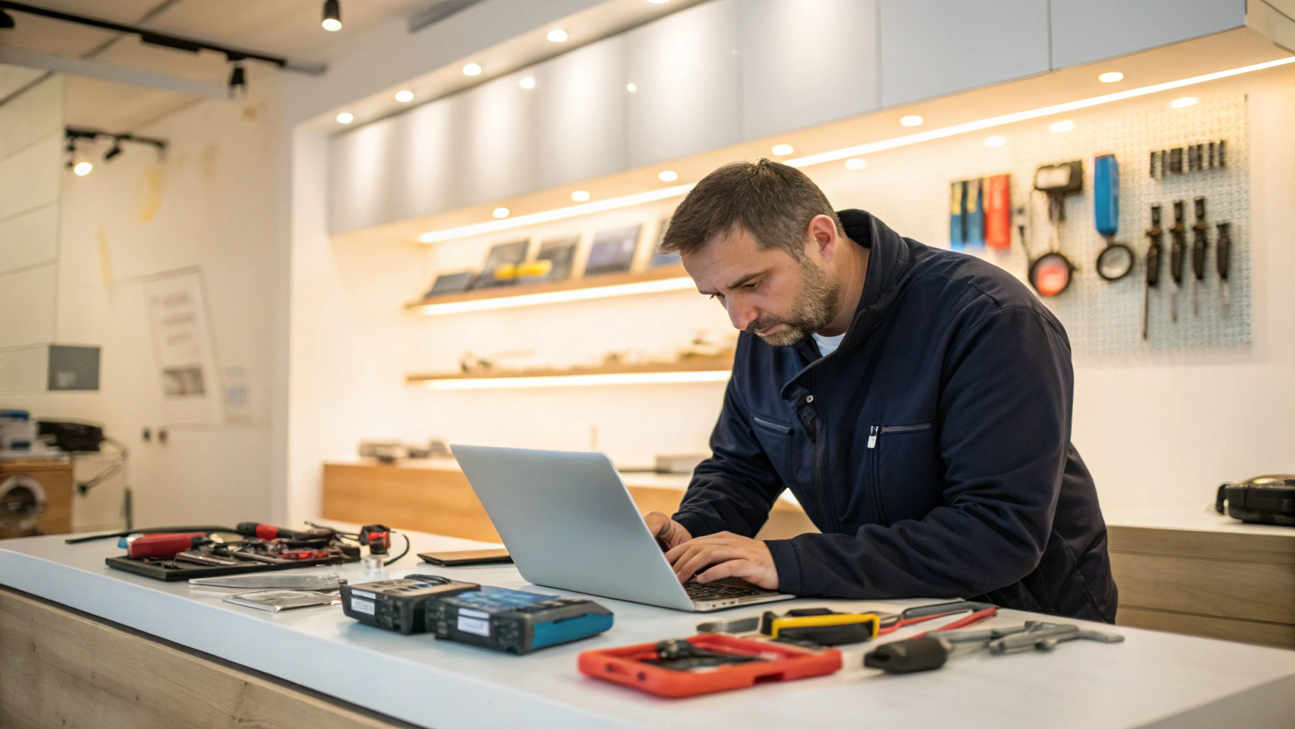 Professional appliance repair technician diagnostic guides and tools
