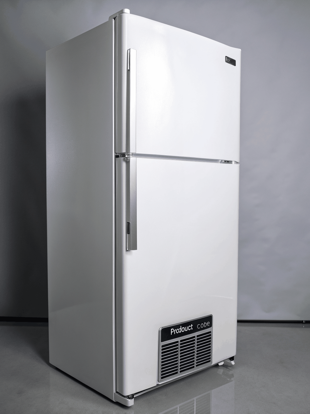 Locating refrigerator serial tag on inside interior wall
