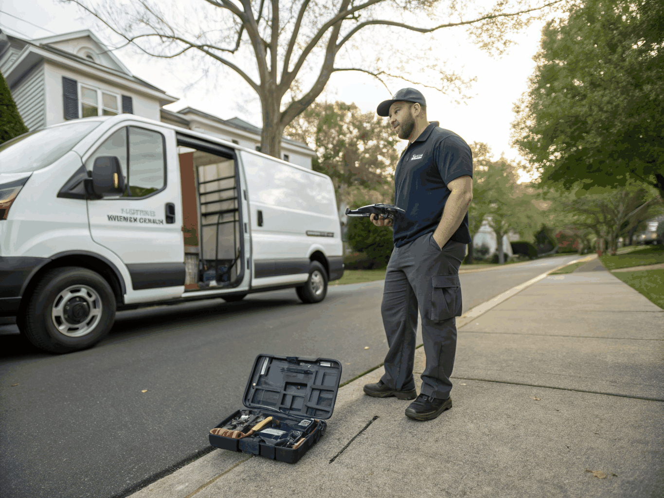 Suwanee Appliance Repair technician with service van