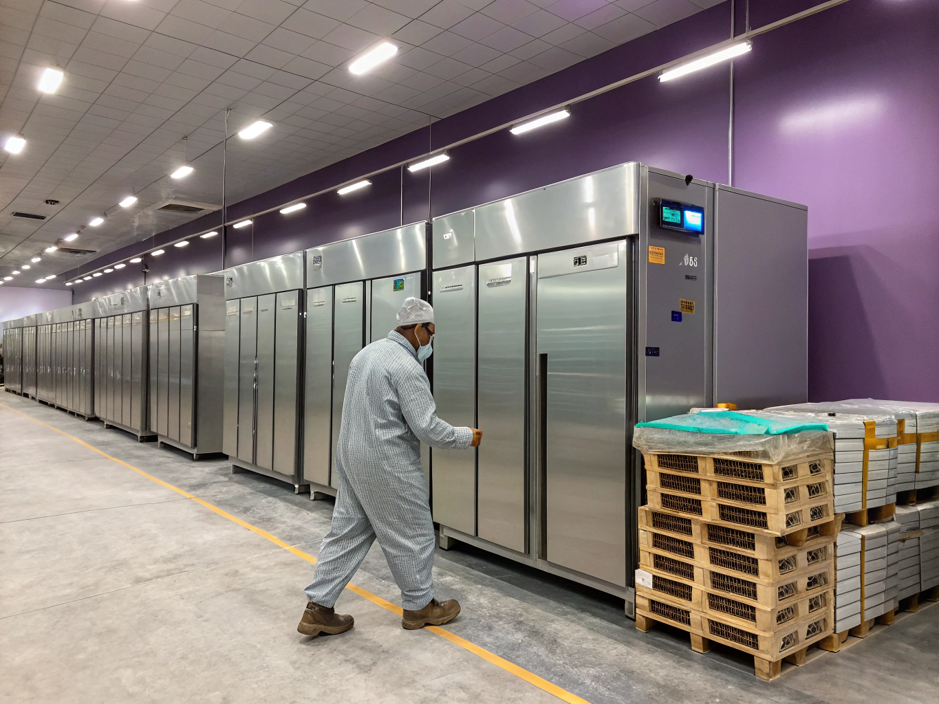 Commercial walk-in freezer refrigeration equipment repair